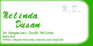 melinda dusan business card